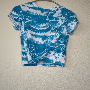 Hurley ,Blue and White Tie Dye T-Shirt, Girls